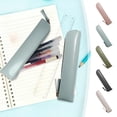 thumbnail image 1 of Under 1$ Pencil Case Slim Zippered Faux Leather Pen Pouch Compact for College Office Teens 7.7x1.4x0.6 in PU Pink by Xuniizn, 1 of 7
