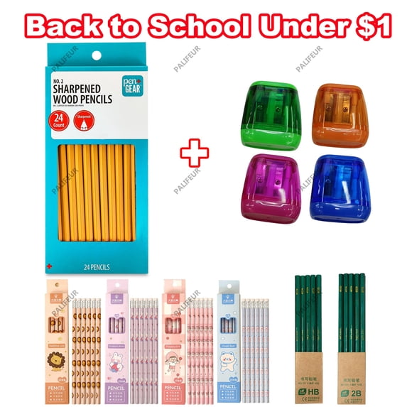 Under $1 Pencils Bulk 2B Pencils Natural Wood 8.1in Green 12 Pack for Exam Homework Office Supplies by Xuniizn