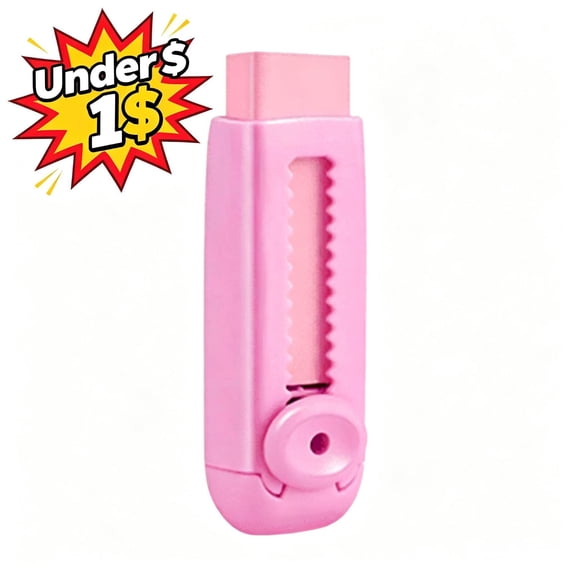 Under 1$ Product Retractable Eraser, Soft Non-Toxic Push-Pull Eraser, Portable Eraser for Office, Sketching, Drawing & Daily Use