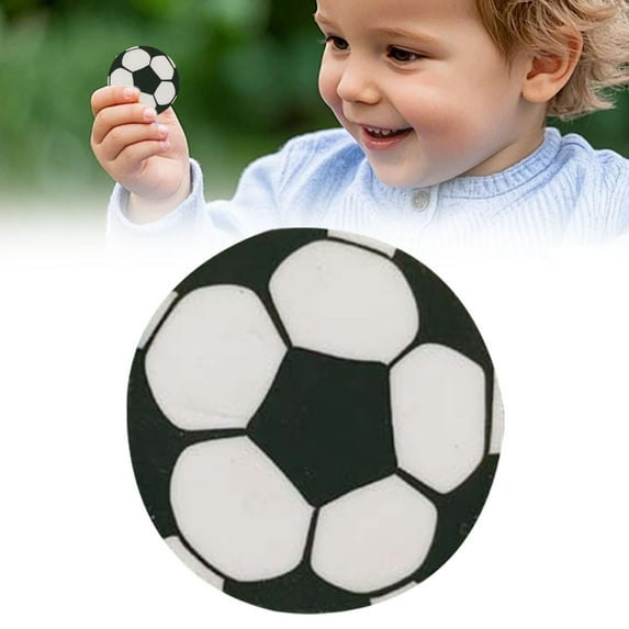Under $1, Round Erasers, Sports-Themed Eraser Set, Fun Shapes for Creative Use, Latex-Free & Non-Toxic, Ball Erasers, Multi-Color by Goohae