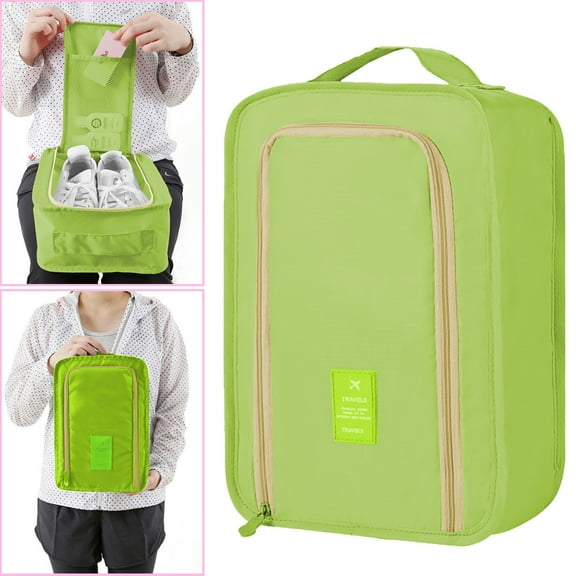 Under $1 Shoe Bags for Travel Portable Shoe Storage Bag for packing in Suitcase Shoe Pouch Carring Bag Organizer with Handle for Men Women(Green)