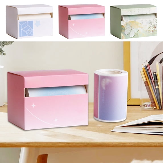 Under $1 Sticky Notes, Post It Notes Pull Out Transparent Repositionable Tearable 4 Themes for Office College Home by Xuniizn