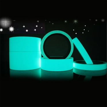 Under $1 Waterproof Tape, Self-Adhesive Glow Tape, Removable Luminous Sticker for Home & Stair Safety, Glow in The Dark Tape, Blue, by Goohae