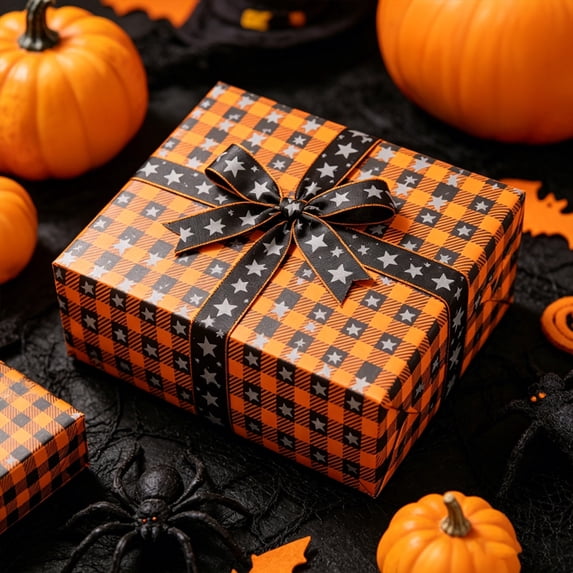 Under 1 dollar Halloween Savings Halloween Sticker Wrapping Paper Party Gift Decorations Halloween Decorations indoor Outdoor