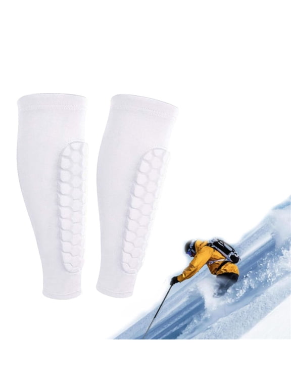 Under $ 10 2026 New Honeycomb Calf Compression Sleeves Elastic Breathable Anti Collision Ski Guards Leg Support Socks for Skiing Snowboarding
