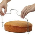 thumbnail image 1 of Under $10 Adjustable Cake Leveler, Black Wire Cake Slicer, Pizza Adjustable Stainless Dough Tools Leveler Cake Wire Cake Mould, 1 of 3