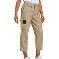 thumbnail image 1 of Under $10 Capri Pants for Women High Elastic Waisted Summer Dressy Capris with Pockets Work Loose Casual Solid Color Crop Pant, 1 of 6