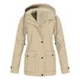 thumbnail image 1 of Under10 EGNMCR Women's Lightweight Jacket Waterproof Rain Jacket with Hood Lightweight Windbreaker Travel Outdoors Raincoat with Pockets Fall Winter, 1 of 5