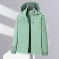 thumbnail image 1 of Under10 EGNMCR Women's Waterproof Rain Jacket Lightweight Raincoat Hooded Hiking Jacket SoftWindbreaker with Pockets Fall Winter, 1 of 6