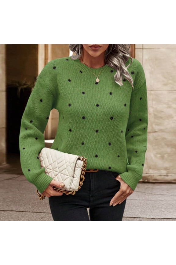 Under $10 Fall Womens Shirts, Fashion Women's Casual Semi High Neck Solid Color Round-Neck Sweater, Women Fall Clothes