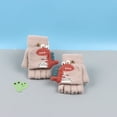 thumbnail image 1 of Under $10 Gloves for Cold Weather Hwkond Children's Winter Flip Gloves Dinosaur Cute Children Knitted Half Finger Gloves, 1 of 3