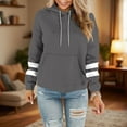 thumbnail image 1 of Under $10 Hoodies for Women, Women's Polka Print Hooded Sweatshirt Long Top Long Sleeved Pocket, Gray M, 1 of 5