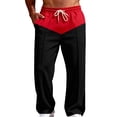 thumbnail image 1 of Under $10 Men's Athletic Sweatpants with Pockets Straight Leg Elastic Waist Drawstring Casual Lounge Tracksuit Bottoms Pants Black M, 1 of 9