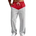 thumbnail image 1 of Under $10 Men's Athletic Sweatpants with Pockets Straight Leg Elastic Waist Drawstring Casual Lounge Tracksuit Bottoms Pants Gray XL, 1 of 9