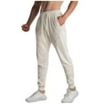 thumbnail image 1 of Under $10 Men's Athletic Training Pants Elastic Waist Breathable Dynamic Gym Pant Workout Tapered Running Hiking Jogger Pant, 1 of 9