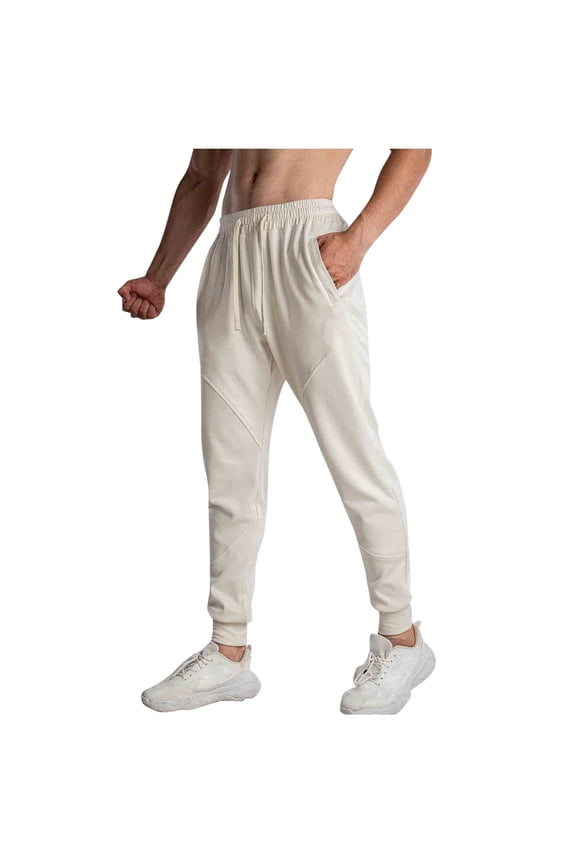 Under $10 Men's Athletic Training Pants Elastic Waist Breathable Dynamic Gym Pant Workout Tapered Running Hiking Jogger Pant