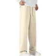 thumbnail image 1 of Under $10 Men's Baggy Sweatpants Drawstring Elastic Waist Straight Leg Workout Pants with Pockets, 1 of 2