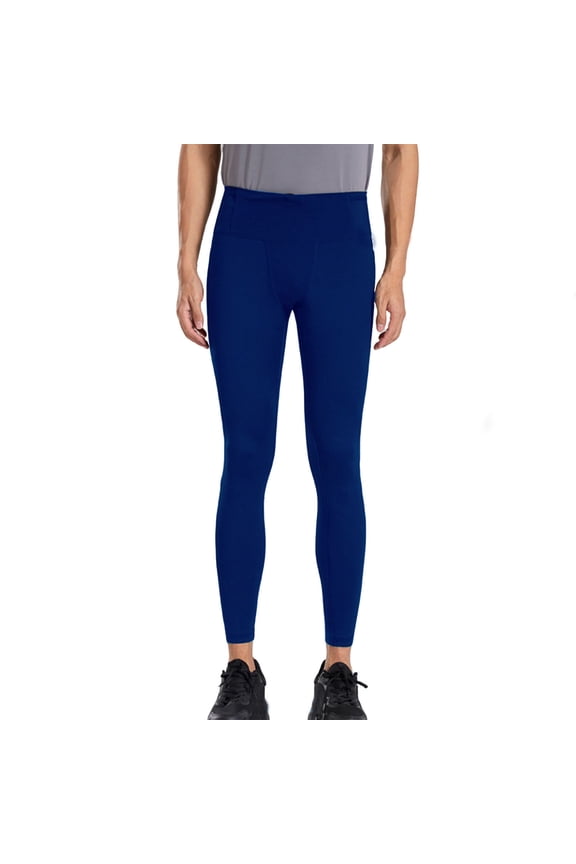 Under $10 Men's Compression Pants Quick Dry Running Tights Leggings with Pockets Athletic Base Layer Joggers for Workout Gym