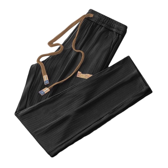Under $10 Men's Straight Casual Sweatpants Lightweight Loose Fit Beach Pants Fashion Lounge Comfy Trousers with Pockets