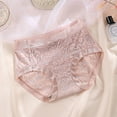 thumbnail image 1 of Under $10 Panties for Women Plus Size, Mid Waist Japanese Seamless Girl Sexy Lace Breathable And Comfortable Silk Crotch Underwear For Women, 1 of 3