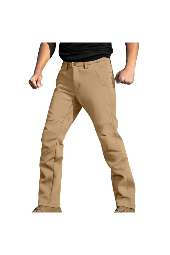 Under $10 Plus Size Snowpants Men Waterproof Insulated Fleece Lined Ski Snowboard Pants Winter Outdoor Tactical Zipper Bottom