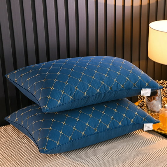 Qwtwty Pillows 1PC Headrest Core Embroidery Solid Color Brushed Fabric Quilted Quilted Pillow