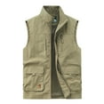 thumbnail image 1 of Under $10 RKSTN Work Vest For Men Outdoor Solid Color Sleeveless Zip Up Work Vests Wicking Jacket Sports Hiking Photography Multi Pockets, 1 of 2