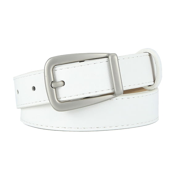 Under $ 10 Soft Coffee Leather Waistband with Classic Pin Buckle Adjustable Size Ladies All-match Pants Jeans Belt