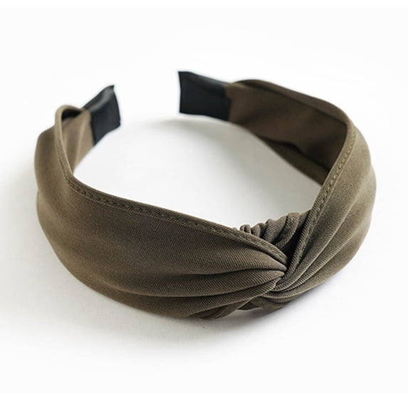 Under $ 10 Soft Wide Brim Hair Hoop Simple Sweet Style Elastic Fabric Ladies Daily Street Fashion Hairband Accessory