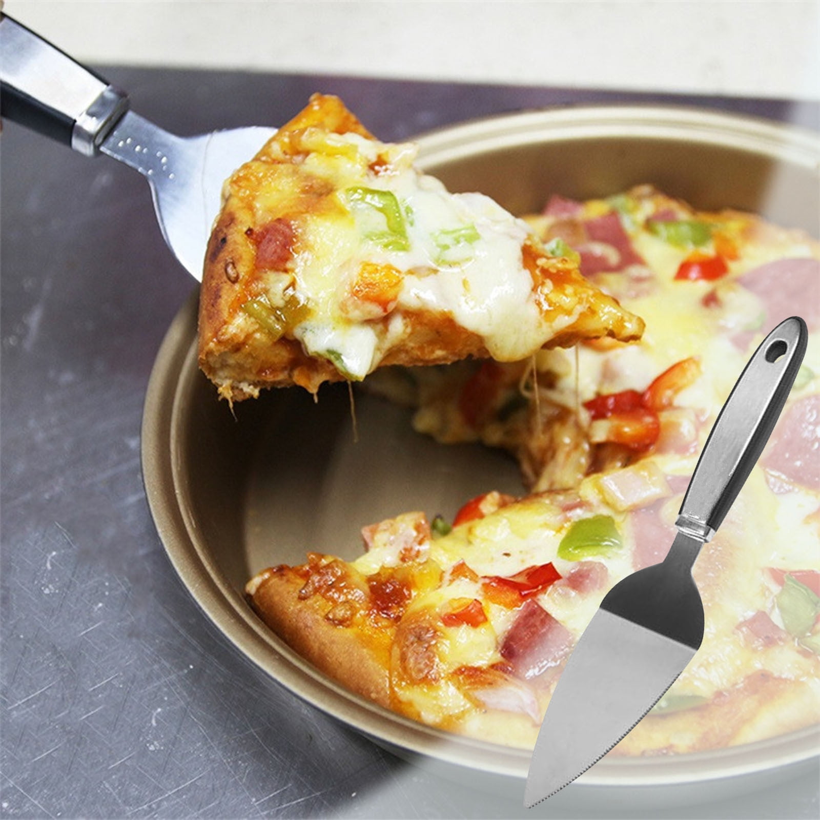 Under 10 Stainless Steel Cake Shovel Triangular Cheese Shovel with