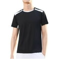 thumbnail image 1 of Under $10 Steals!Summer Fashion Plus Size Mens Shirts Solid-Color Casual Elastic Sports Short Sleeved Round-Neck Blouses, 1 of 6