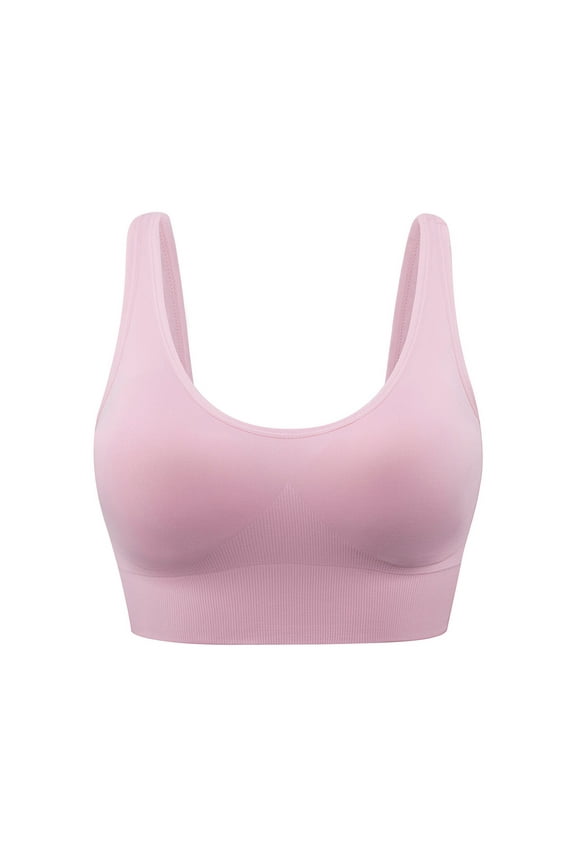 Under $10 Steals!Summer Fashion Plus Size Sports Bras for Women Yoga Solid Sleeveless Cold Shoulder Casual Tanks Tops Intimates
