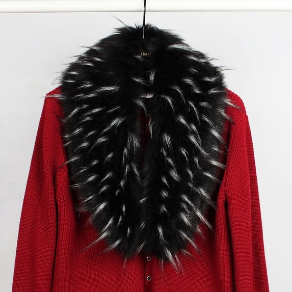 Under $ 10 Thick Fluffy Plush Collar Neck Scarf for Ladies Cozy Thermal Neck Wrap Accessory for Chilly Winter Days