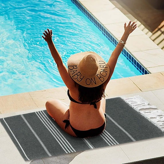 Under $10 Turkish Beach Towel, Microfiber Beach Towel Bath Towel Multifunctional Towel 35.5x70.9In Quick Dry Beach Towels(90x180cm)