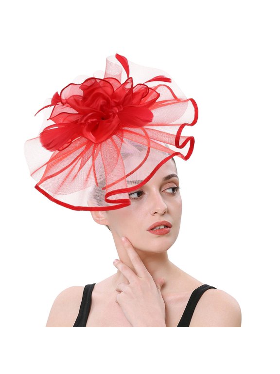 Under $ 10 Wedding Tea Party Essential Floral Fashion Hat Hair Hoop Clip Light Decorative Formal Headpiece