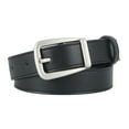 thumbnail image 1 of Under $ 10 Women Coffee Tone Leather Pin Buckle Belt Adjustable Length Soft Waistband Matching Jeans Pants Daily Outfits, 1 of 5