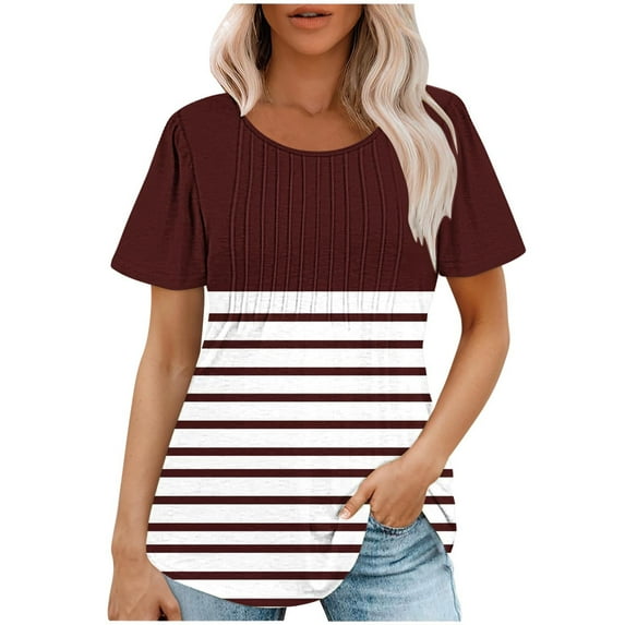 Under $10 Womens Summer Outfits 2025 Women Spring Tops Womens V Neck Tops Cotton Tshirts for Women V Neck Shirt Vacation Clothes for Women 2025