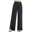 thumbnail image 1 of Under $10 Womens Yoga Pants Baggy Elastic Waist Straight Leg Trousers Wide Leg High Waisted Stretch Dress Lounge Sweatpants, 1 of 8