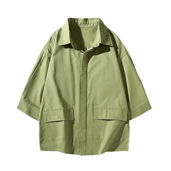 Under 10 dollars! Men's Button Down Shirt Short Sleeve,Oversize Casual Wrinkle Free Funky Breathable Vintage for Resort