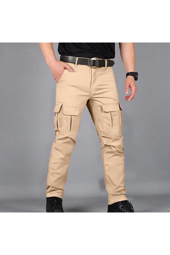 Under 10 dollars! Men's Cotton Hiking Tactical Pants Lightweight Stretch Military Combat Cargo Work Pants