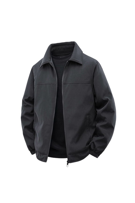 Under 10 dollars! Men's Lightweight Bomber Jacket Mock Neck Casual Trendy Stylish Windbreaker Jacket Full Zip Outerwear with Pockets