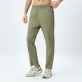 thumbnail image 1 of Under 10 dollars! Mens Athletic Pants Stretch Quick Dry Running Pants Elastic Waist Workout Gym Sport Pants with Zipper Pockets, 1 of 7