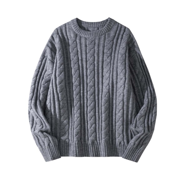 Under 10 dollars! Mens Oversized Sweater Unisex Crewneck Cable Knit Sweater Pullover Aesthetic Streetwear Casual Sweaters Jumper