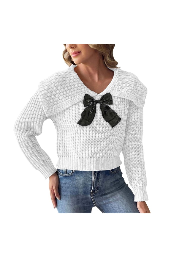 Under 10 dollars! Womens Cable Knit Sweaters Long Sleeve Lapel Collar Sweater Tops Casual Pullover Shirts Fall Fashion Outfits