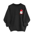 thumbnail image 1 of Under 10 dollars! Womens Christmas Sweatshirts Funny Santa Claus Simple Printed Pullover Tops Loose Fit Long Sleeve Xmas Sweatshirts, 1 of 6