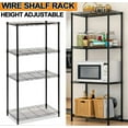 thumbnail image 1 of Under 100$ 4 Tier Adjustable Storage Shelf Metal Storage Rack Wire Shelving Unit Storage Shelves Metal 660Lbs Capacity for Pantry Closet Kitchen Laundry Silver, 1 of 7