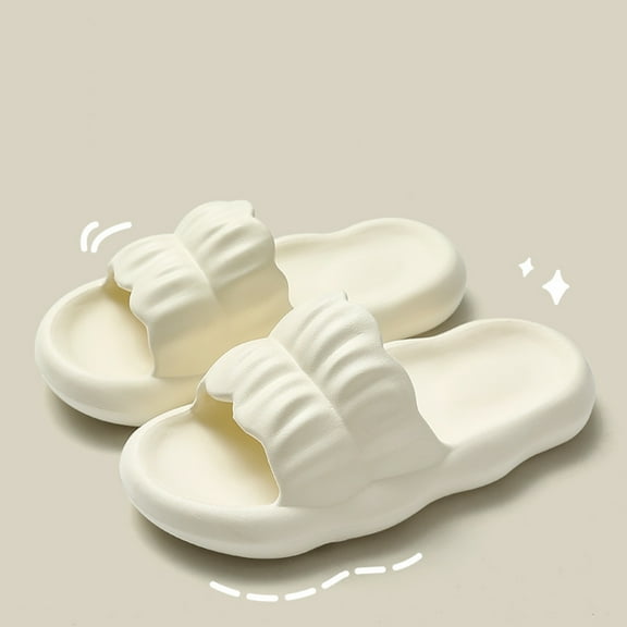 Under $15 Sandals Women, Xunlbb Deodorant And Non-slip Slippers Women Wear Couple Slippers Outside The Summer Thick Soled Indoor Home(White,36)