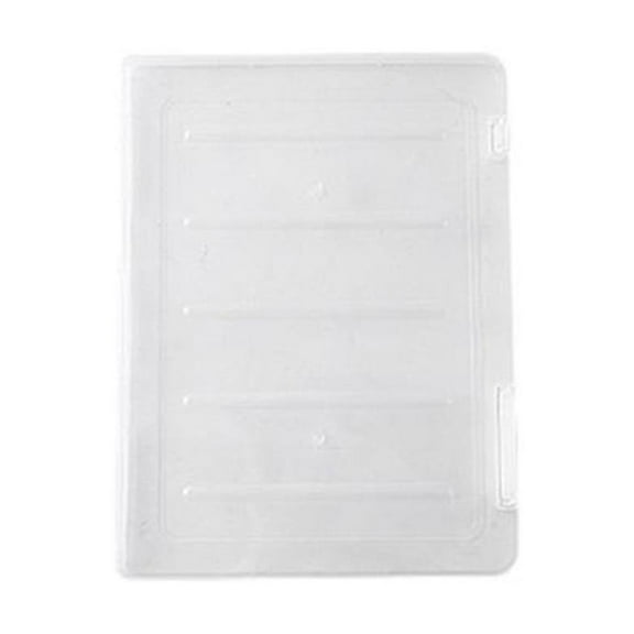 Under $2 Document Box, White Storage Box, Transparent Portable File Box, Document Storage Organizer with Handle for Paper Supplies (Small), by Goohae