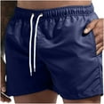 thumbnail image 1 of Under $20 Shorts Men, Xunlbb Men Breathable Three-point Pants Beach Shorts Sports Shorts Elasticated Lace-up Trousers, 1 of 4
