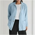 thumbnail image 1 of Under $20 Womens Cardigans, Ladies' Loose Long Sleeved Linen Pocket Top For Spring And Winter Cardigan Jacket, 1 of 6